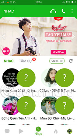 Chọn biểu tượng người lạ