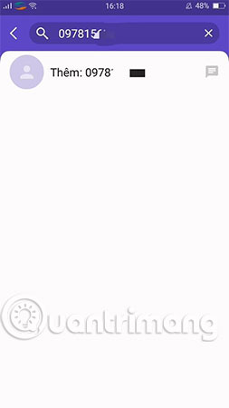 Nhập số điện thoại cần liên lạc