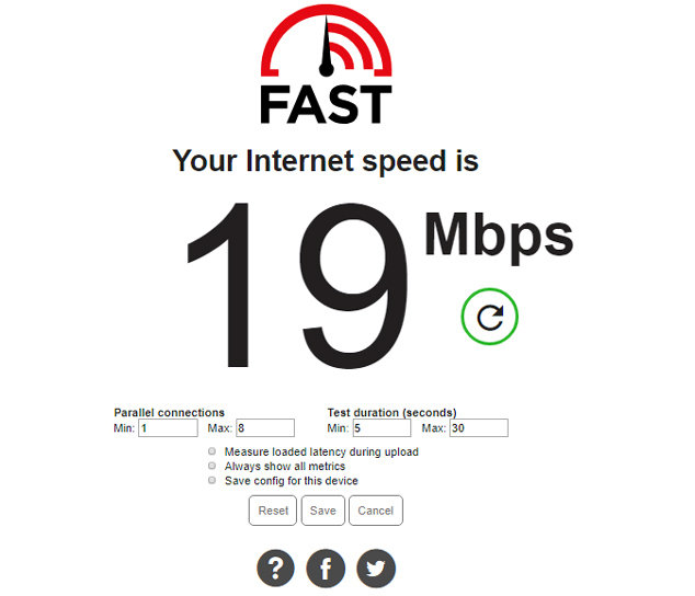 Cấu hình một số tùy chọn như số kết nối, hiển thị chi tiết ngay khi bắt đầu test,