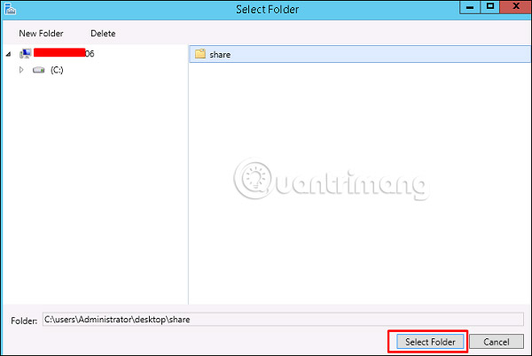 Select folder