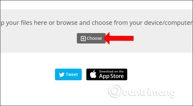 Chọn gửi file từ máy tính