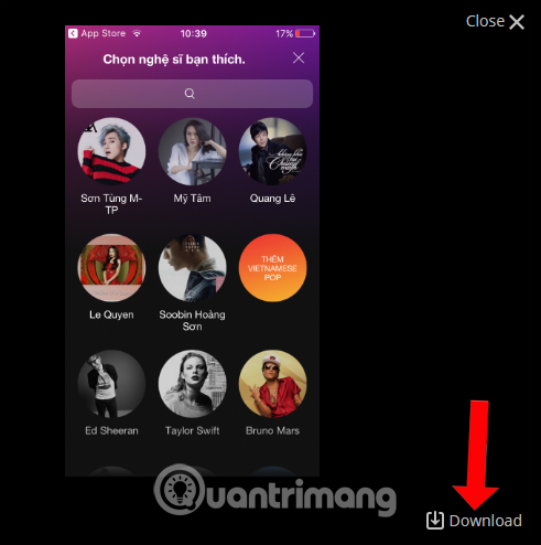 Tải dữ liệu xuống máy tính