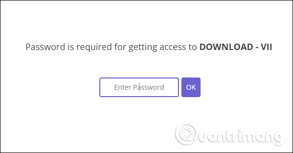 Nhập mật khẩu tải file