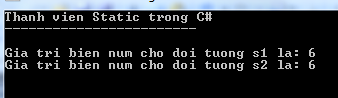 Thành viên Static trong C# 