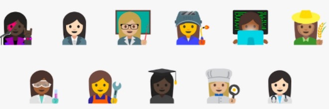 Một số biểu tượng emoji hiện đại mới được bổ sung