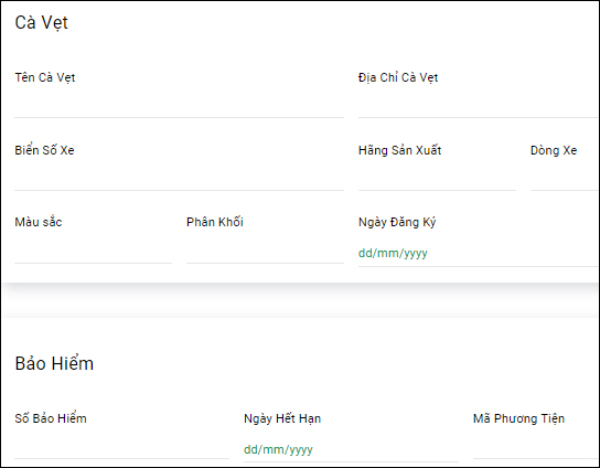 Thông tin xe 