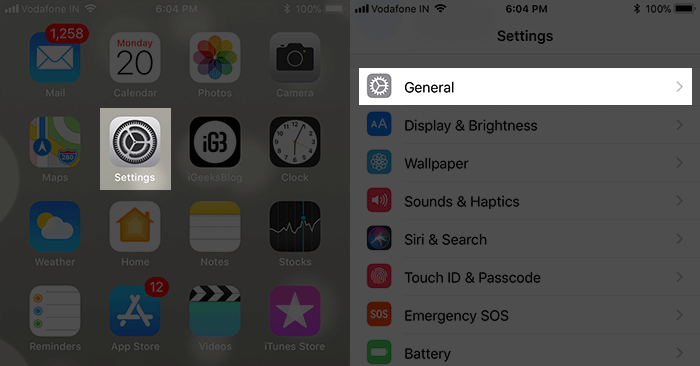 Vào Cài đặt trên iPhone