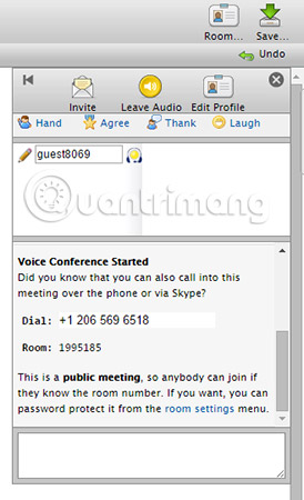 Tính năng audio và trò chuyện