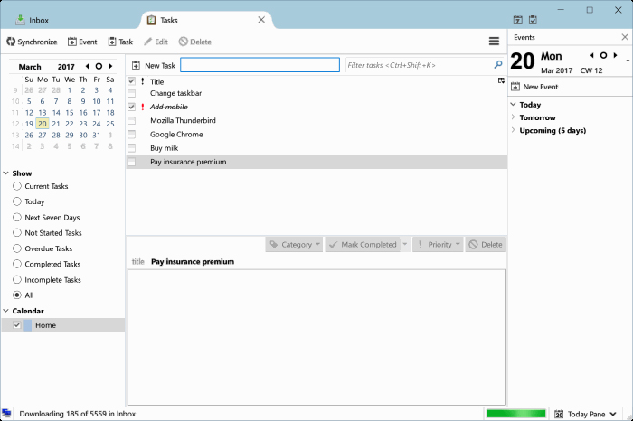 Ứng dụng email Mozilla Thunderbird
