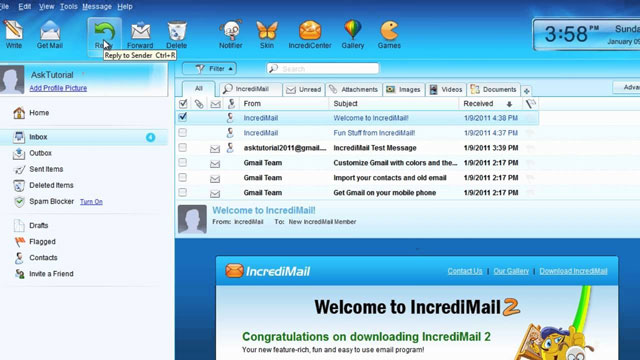 Ứng dụng email IncrediMail