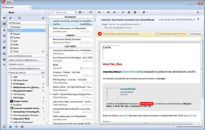 Ứng dụng email Opera Mail