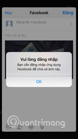 Chia sẻ lên mạng xã hội