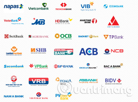 NhacCuaTui hỗ trợ thanh toán hầu hết các ngân hàng phổ biến 