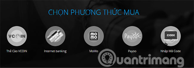 Các phương thức thanh toán