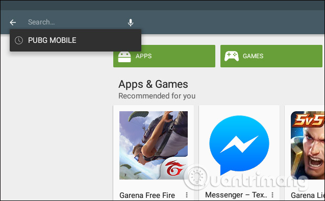 Tìm ứng dụng, game 