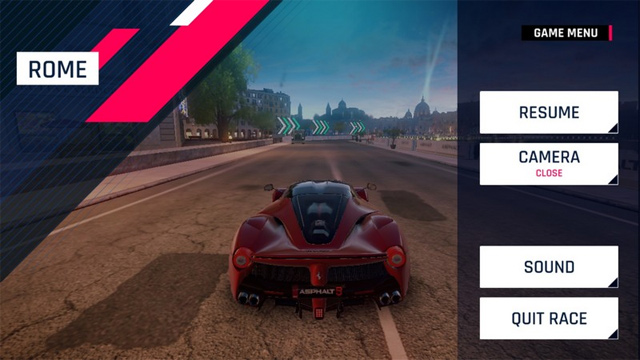 Menu game Asphalt 9: Legends