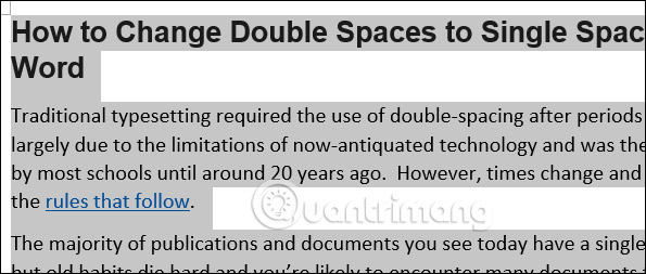 Double space