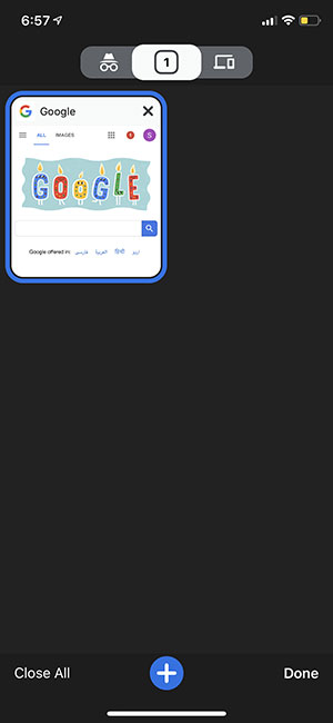 Xem các tab 