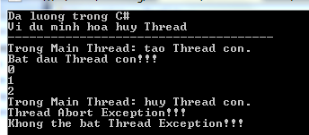 Hủy Thread trong C#