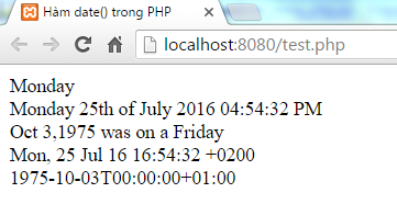Lấy Time Stamp với hàm time() trong PHP