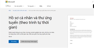 Mời tải template Sơ Yếu lý lịch, đơn xin việc,... cực chuyên nghiệp từ Microsoft