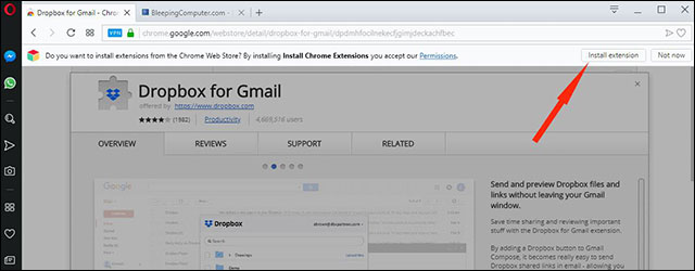 Đã có thể cài trực tiếp tiện ích Chrome lên Opera