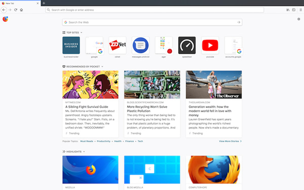 Giao diện của Firefox