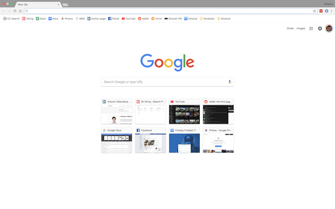 Giao diện của Chrome