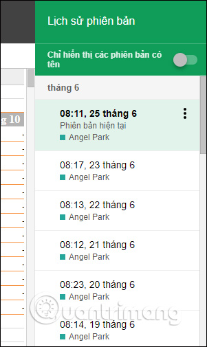 Danh sách chỉnh sửa