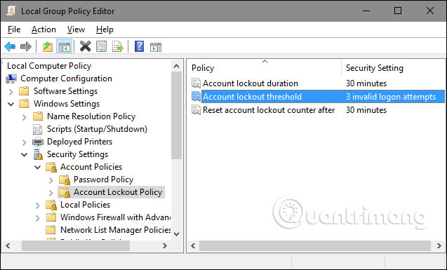 Thay đổi giá trị nếu muốn