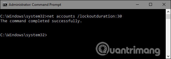 Thiết lập thời gian khóa