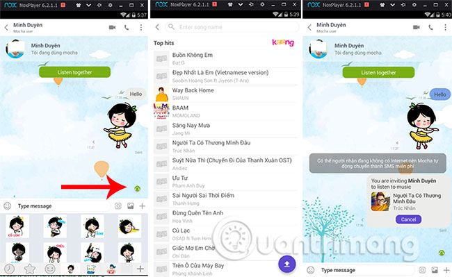 Bây giờ bạn đã có thể dùng Mocha trên máy tính để chat với bạn bè