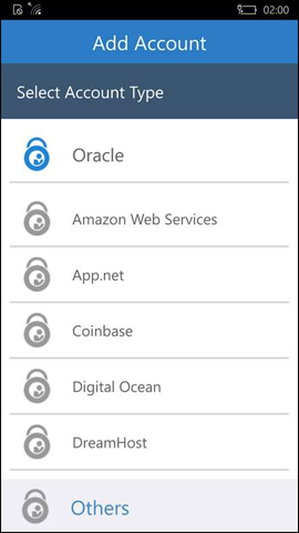Chọn kiểu tài khoản