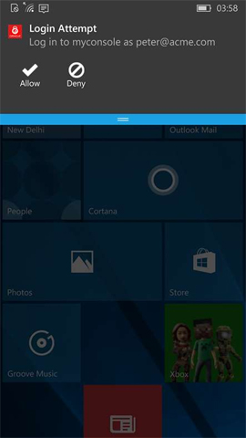Thông báo đăng nhập