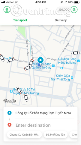 Vị trí cần đến 