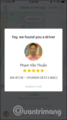 Thông tin tài xế