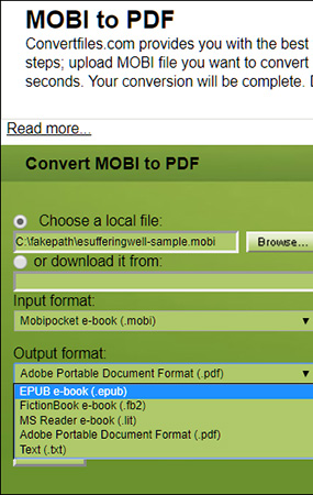 online MOBI file converter