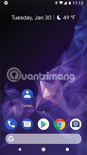Mở ứng dụng Contacts
