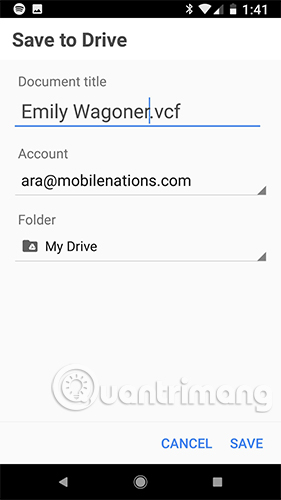 Lưu vào Google Drive