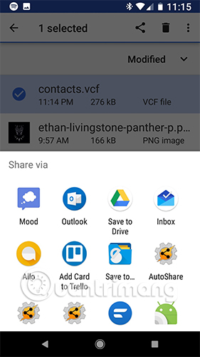 Chia sẻ lên Google Drive hoặc gửi email 