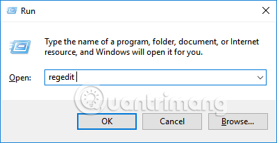 Nhập từ khóa regedit