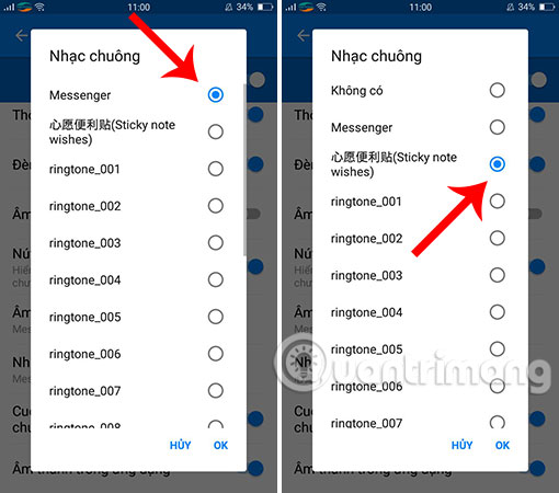 Cách đổi nhạc chuông tin nhắn và cuộc gọi đến trên Facebook Messenger