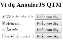 Kết quả AngularJS