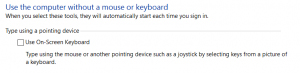 Chọn tùy chọn Use On-Screen Keyboard