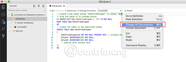 Change all occurrences