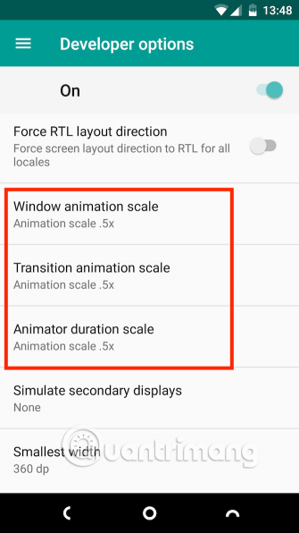 Thay đổi thông số hiệu ứng động 