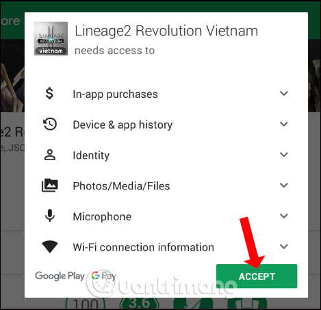 Điều khoản cài đặt 