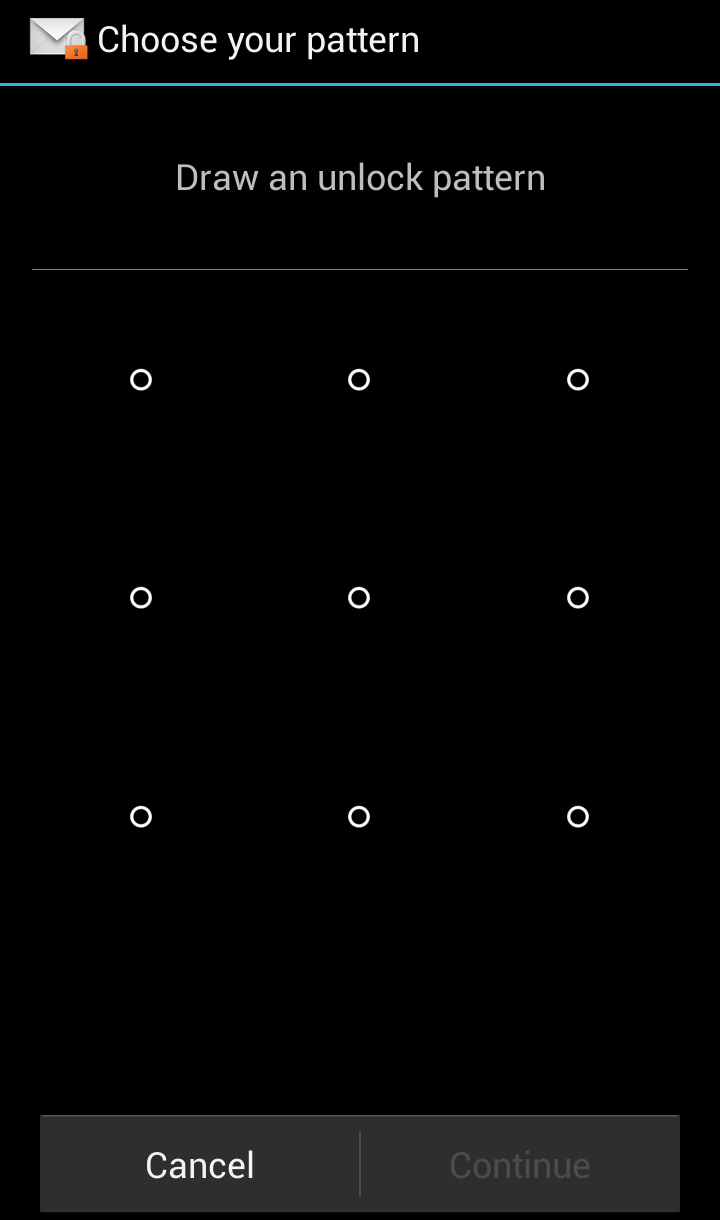 Thiết lập mẫu khóa bảo mật tin nhắn