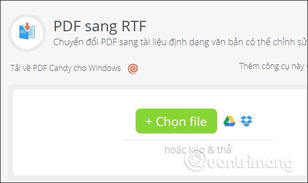 Chuyển PDF sang RTF