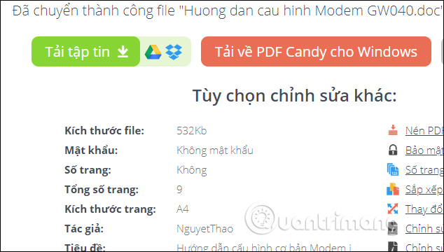 Chuyển Word sang PDF